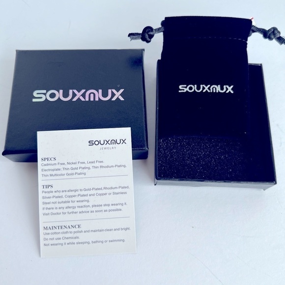 Nib - Souxmux, Double Layer Pendant Necklace - Gold Plated - Adjustable. - Picture 8 of 16